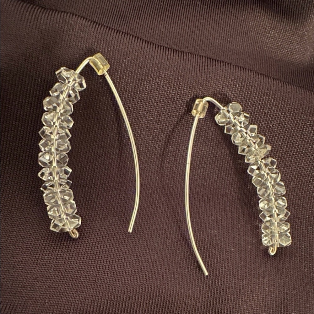 DEB GUYOT HERKIMER QUARTZ drop earrings sterling silver